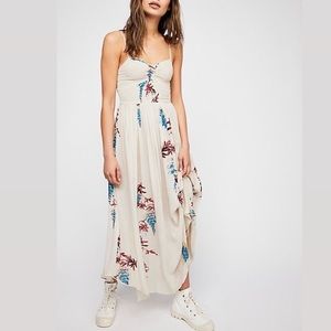 NOT AVAILABLE Beau smocked floral maxi dress